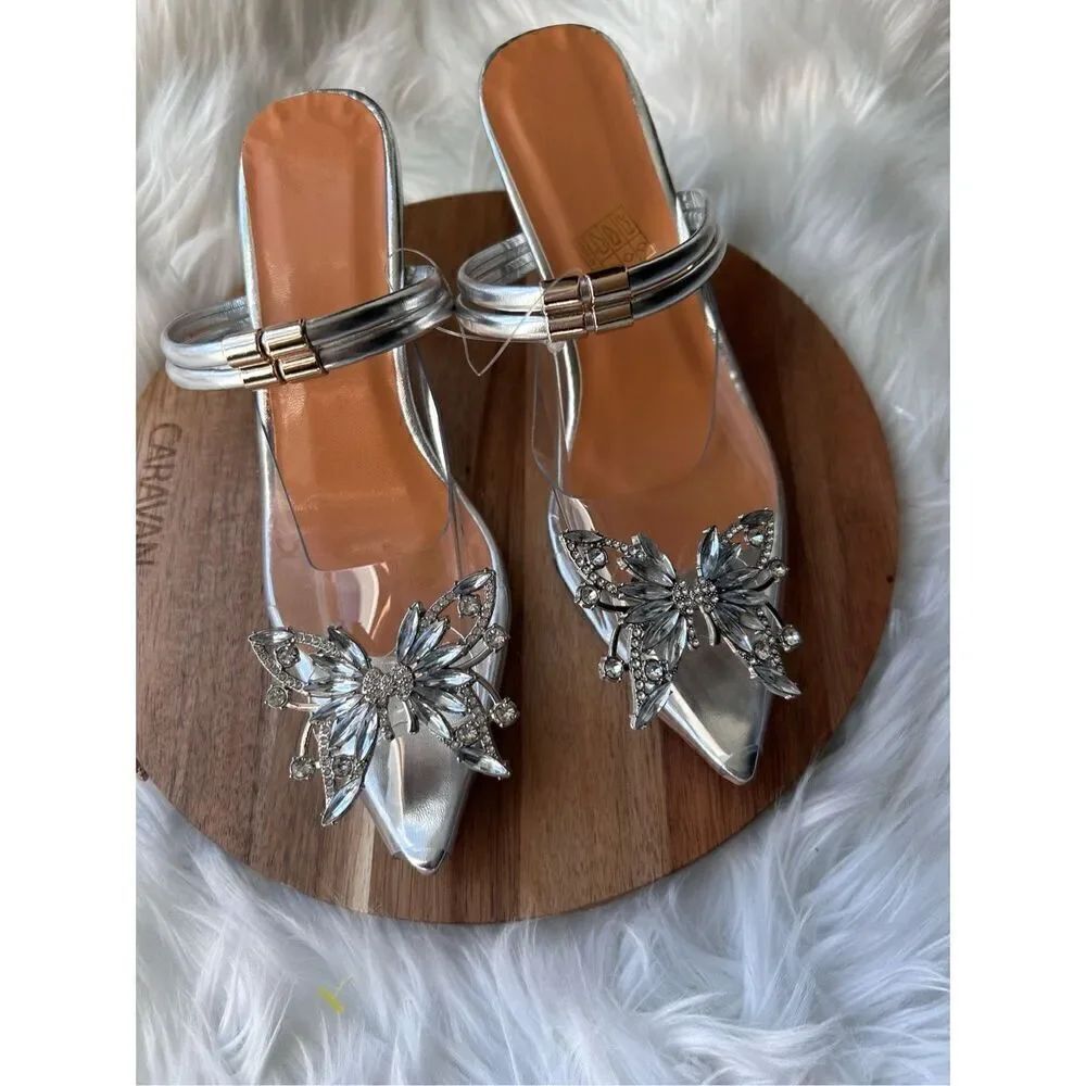 Butterfly Christal heels size 35 used size 4.5 women’s